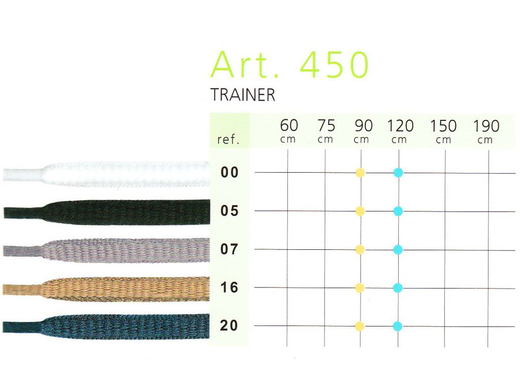 Art.450 Тренировочные шнурки 120 см