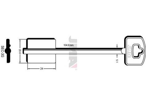 Заготовка ключа SEC-3G | 5SCM12 | 2SEM10