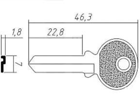 Заготовка ключа TRI5I | F-055 | TR3 | TL6R | TRC30L
