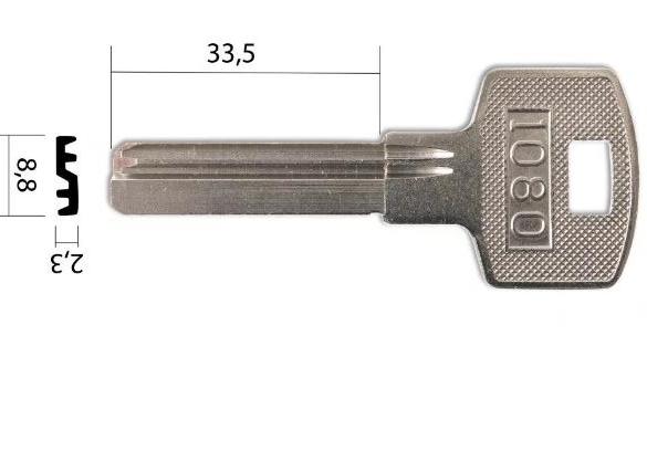 Заготовка ключа 1080 | G-069