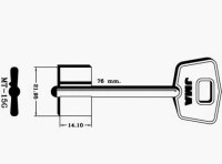 Заготовка ключа MT-15G | 5MT3 | 1MO6