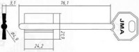 Заготовка ключа MT-8G | 5MT10 | 2MO10