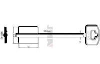 Заготовка ключа SEC-3G | 5SCM12 | 2SEM10