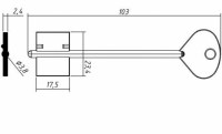 Заготовка ключа КЕРБЕРОС-1 | CER-1G | 5CER7 | 2KRB1