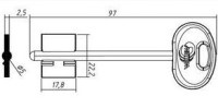 Заготовка ключа МЕТТЭМ-3 | MET3DP | 34ПЛ