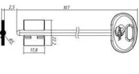 Заготовка ключа МЕТТЭМ-4 | MET4DP | 34-60ПЛ