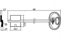 Заготовка ключа МЕТТЭМ-10 | MET10DP | 16ПЛ