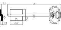 Заготовка ключа МЕТТЭМ-14 | MET14DP | 03-80ПЛ