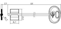 Заготовка ключа МЕТТЭМ-16 | MET16DP | 60.1-80ПЛ