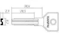 Заготовка ключа CI-25 | E-319 | CS70 | CSA76 | C25 | CA70