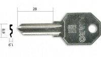 Заготовка ключа Fuaro-4 | E-370 | U-5D | UL050 | UN5D