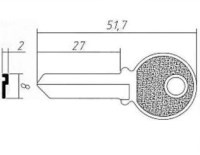 Заготовка ключа TRI9I | F-050 | TR6 | TL5R | TRC51L